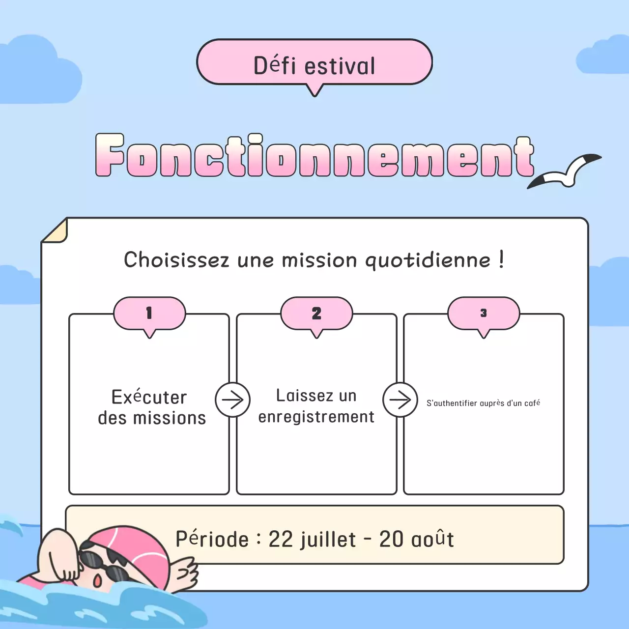 Défi des fêtes de fin d'année pour bébé bleu ciel