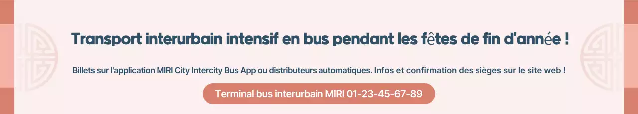Informations sur le fonctionnement du bus traditionnel rose pour les fêtes