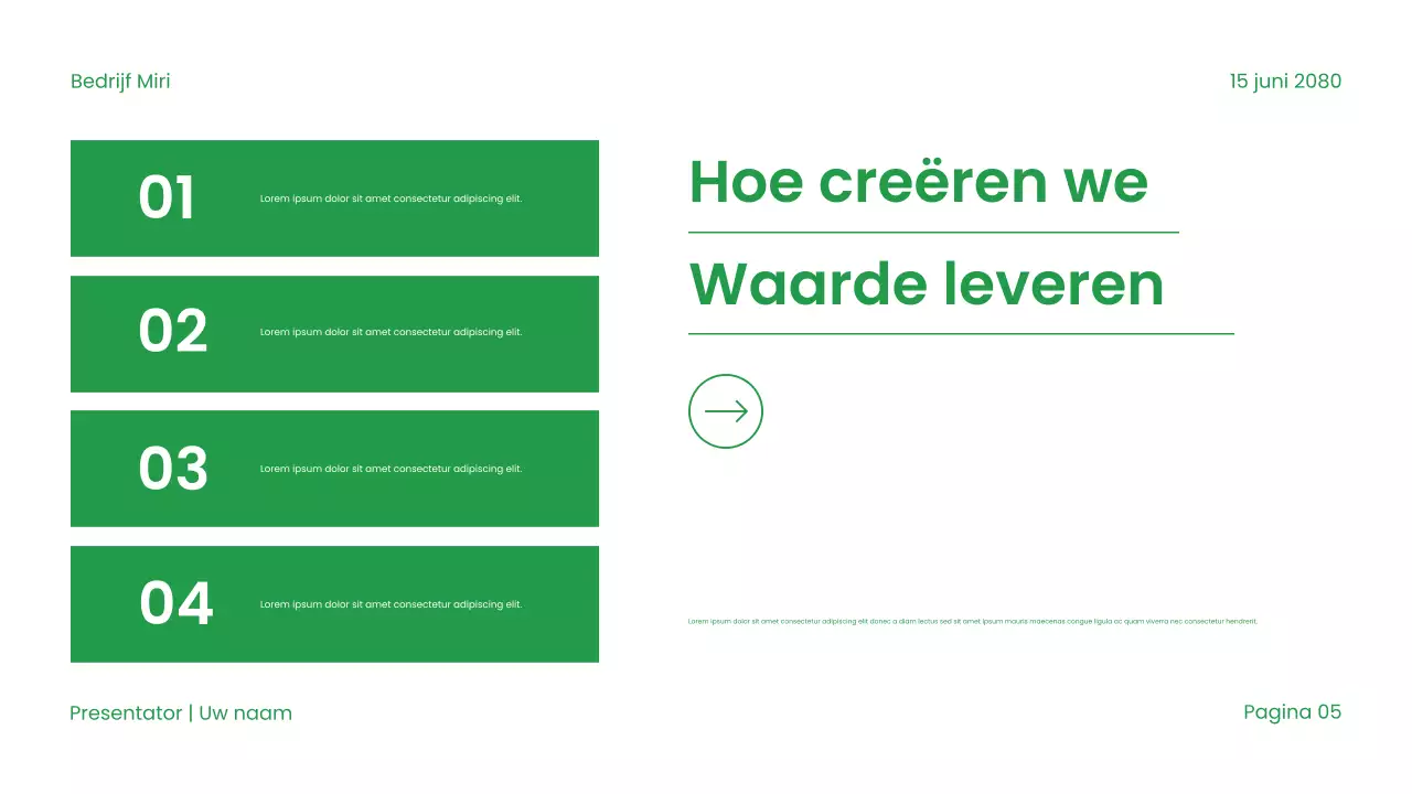 Presentatie Groene Moderne Duurzaamheid