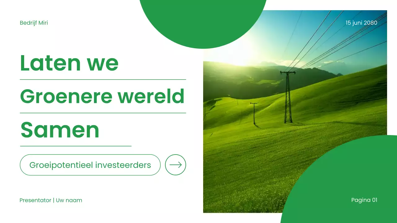 Presentatie Groene Moderne Duurzaamheid