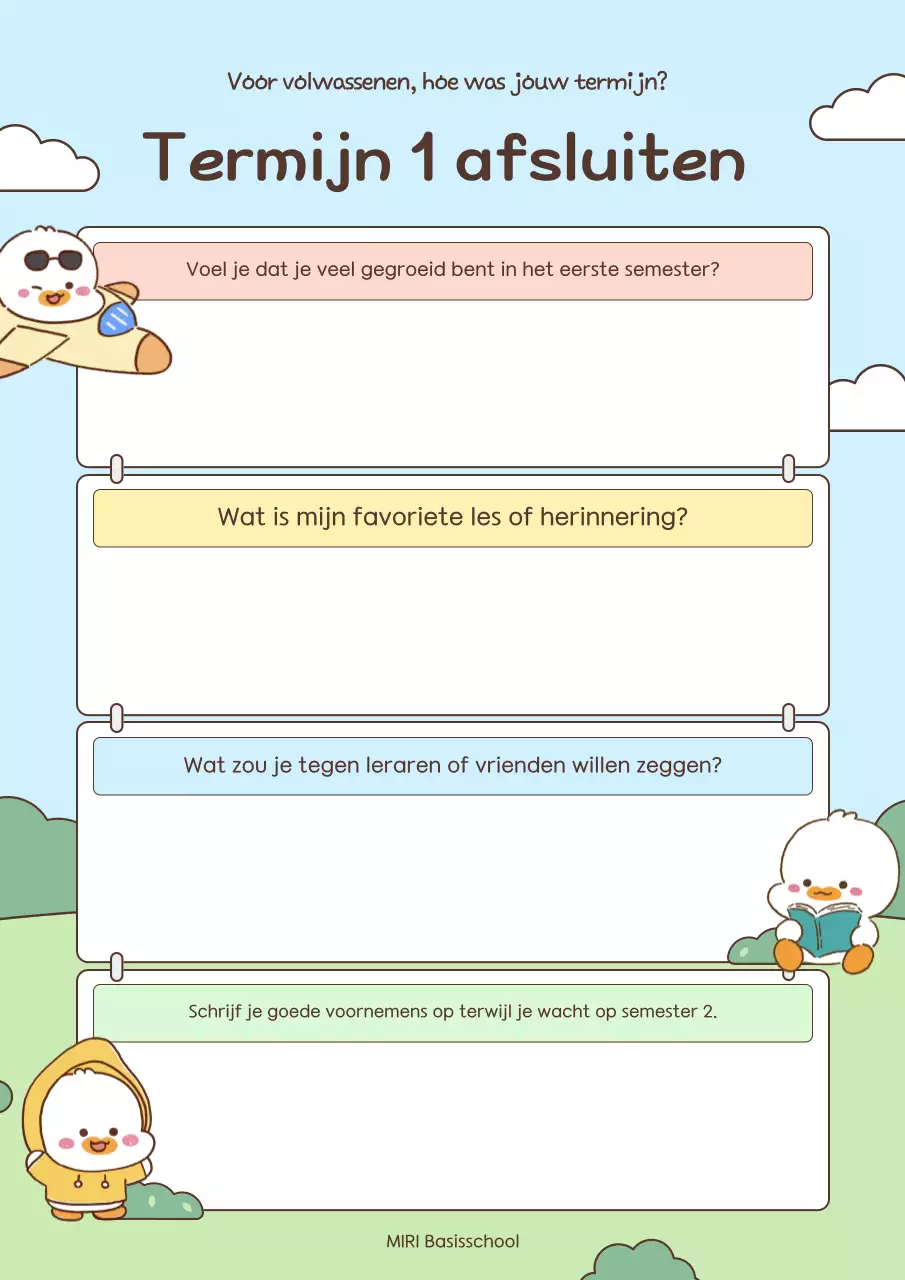 Hemelsblauw Baby Schoolleven Dagboek