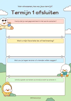 Hemelsblauw Baby Schoolleven Dagboek