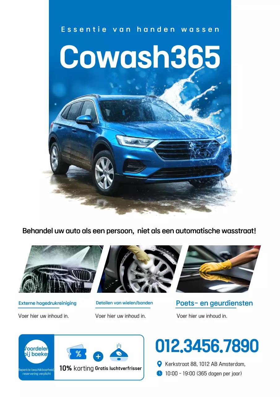 Advertentie voor Blue Modern Car Wash