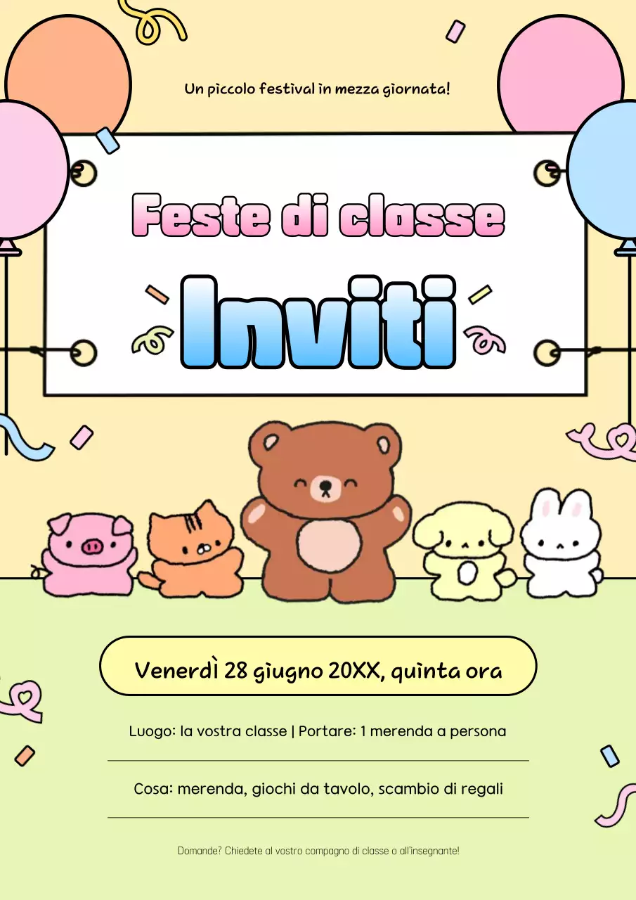 Invito alla classe per neonati beige