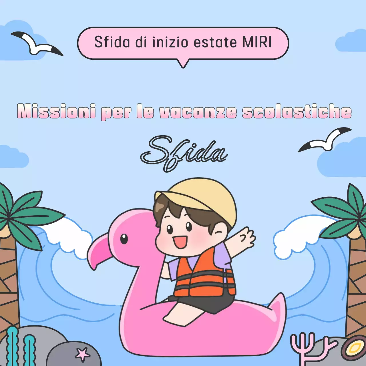 Evento sfida per le vacanze del bambino azzurro