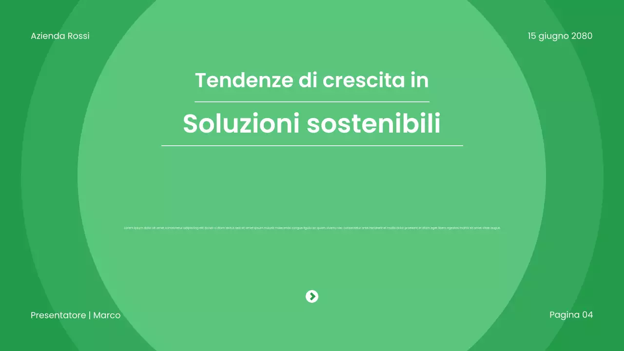 Presentazione sulla sostenibilità moderna e verde