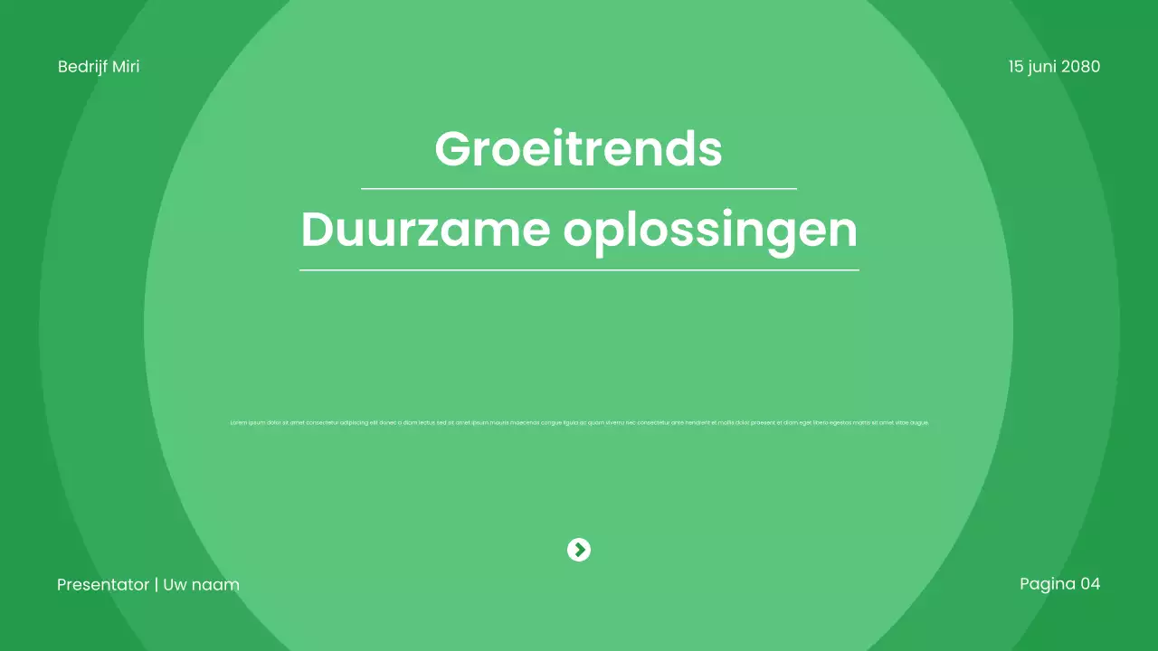 Presentatie Groene Moderne Duurzaamheid