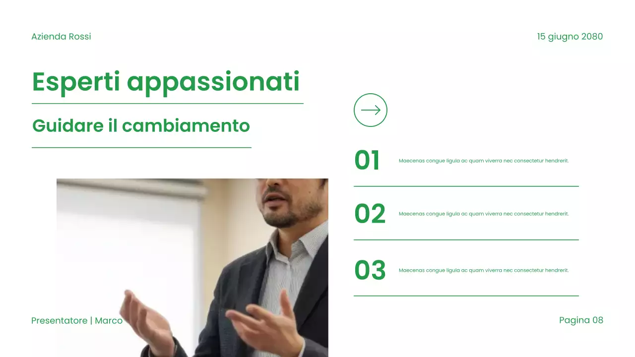 Presentazione sulla sostenibilità moderna e verde