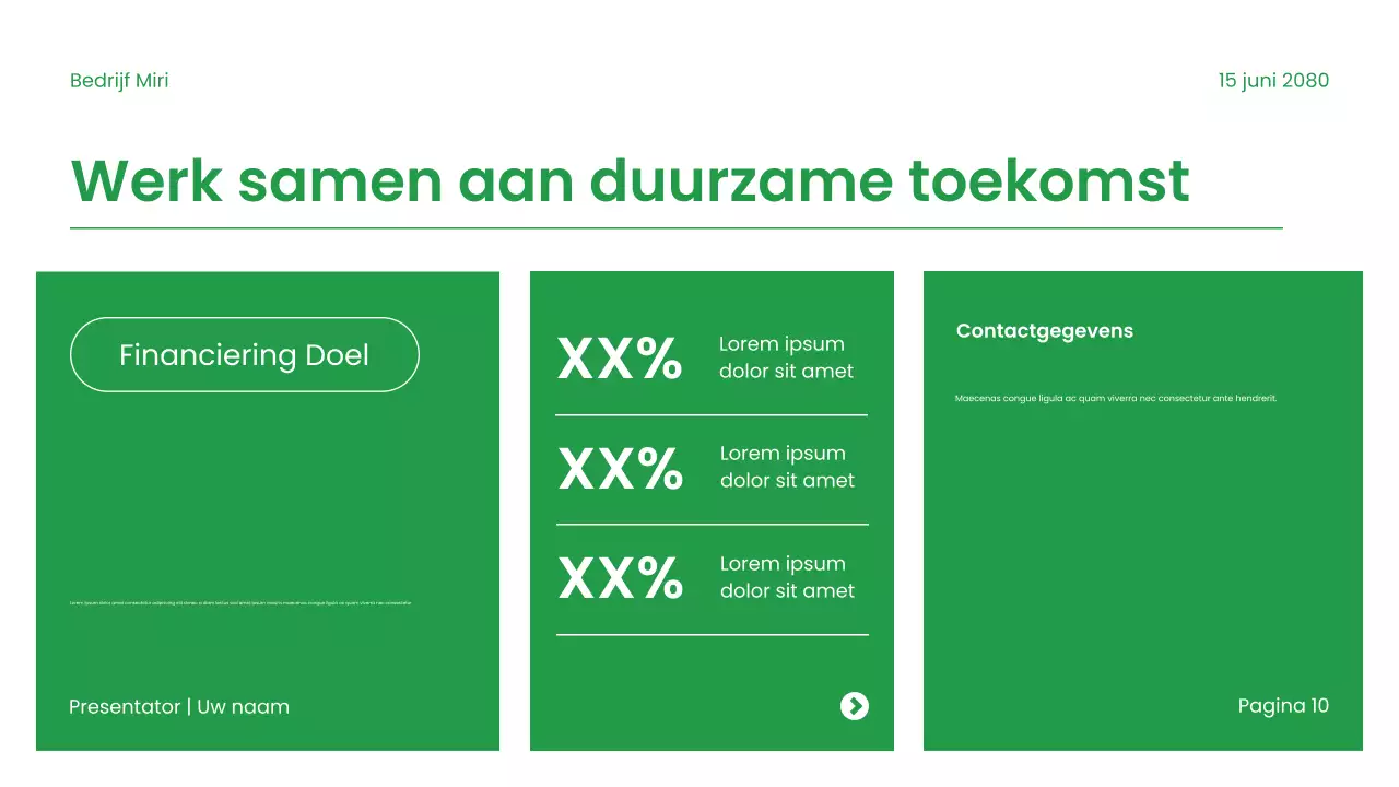 Presentatie Groene Moderne Duurzaamheid