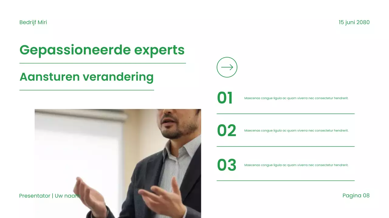 Presentatie Groene Moderne Duurzaamheid