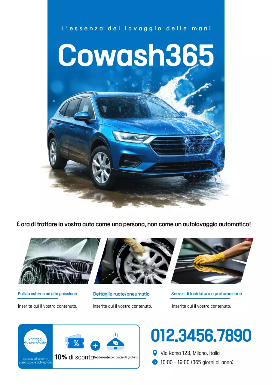 Pubblicità di Blue Modern Car Wash