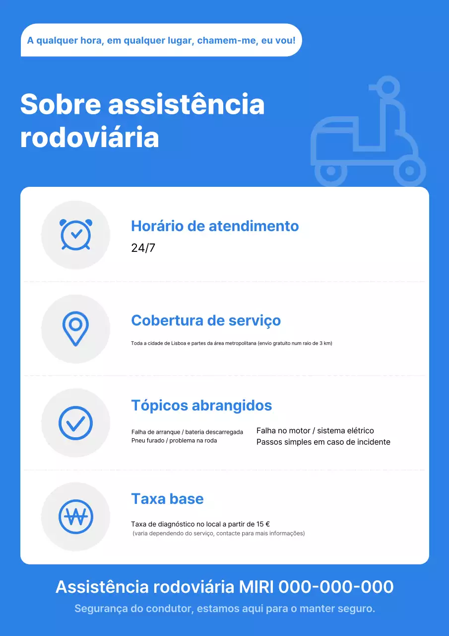 Guia de Chamada de Emergência Blue Modern