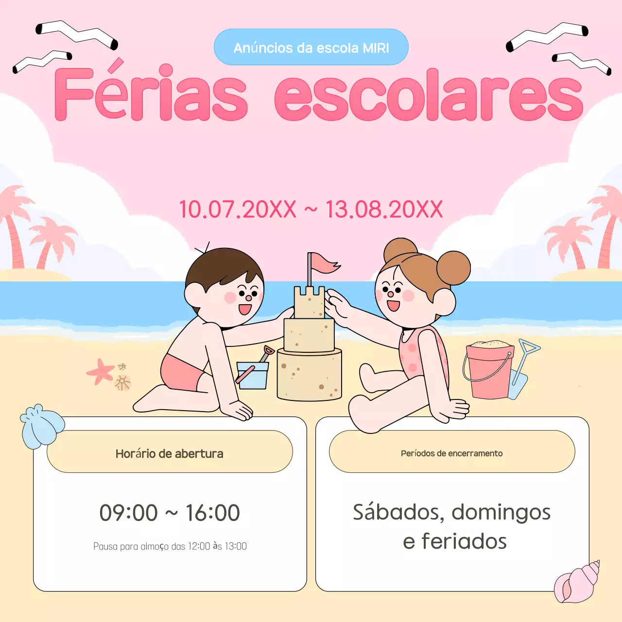 Guia de Férias do Pink Baby