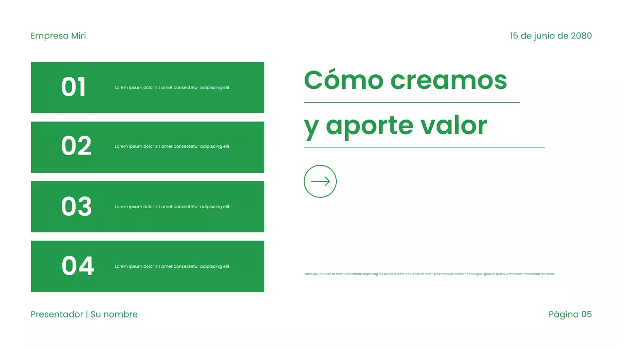 Presentación de sostenibilidad moderna y ecológica