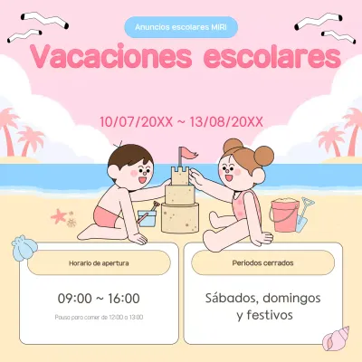 Guía de vacaciones de Pink Baby