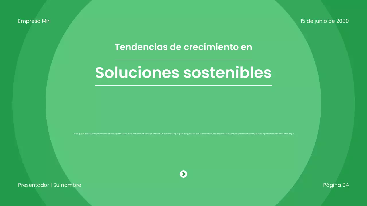 Presentación de sostenibilidad moderna y ecológica