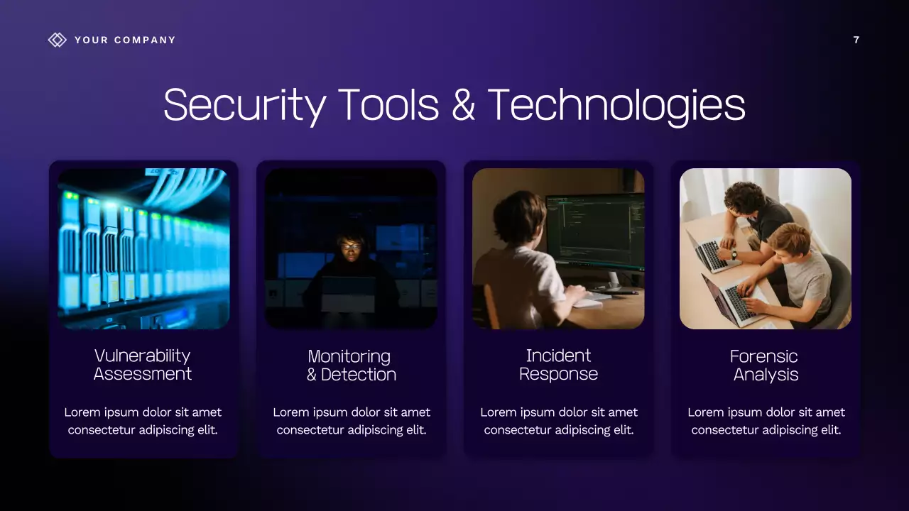 Purple Futuristic Cybersafety Lecture Presentation