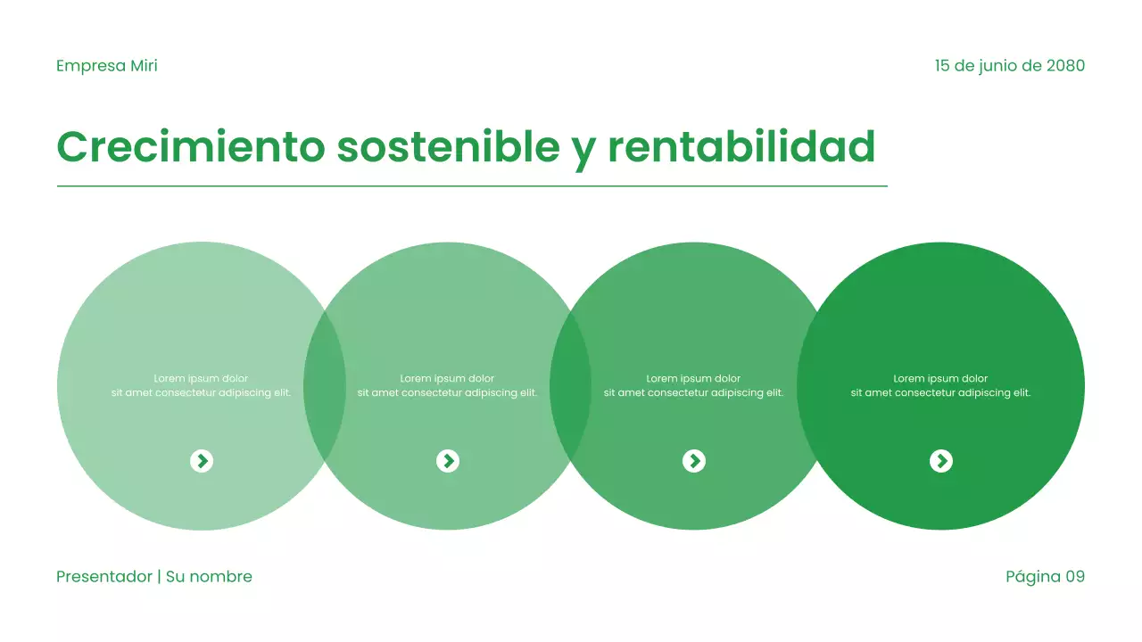 Presentación de sostenibilidad moderna y ecológica