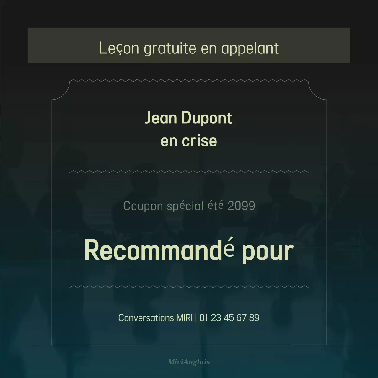 Éducation commerciale moderne kaki