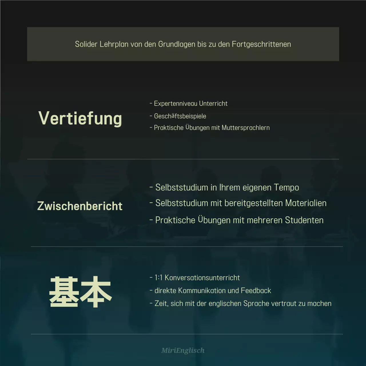 Khaki Moderne Wirtschaftsausbildung