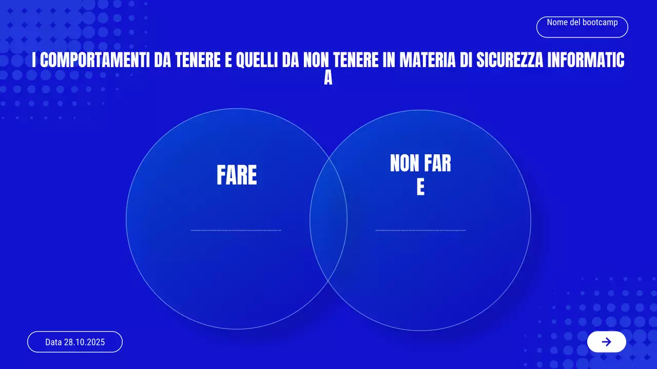 Presentazione dell'invito al corso Blue Modern Cyber ​​Safety