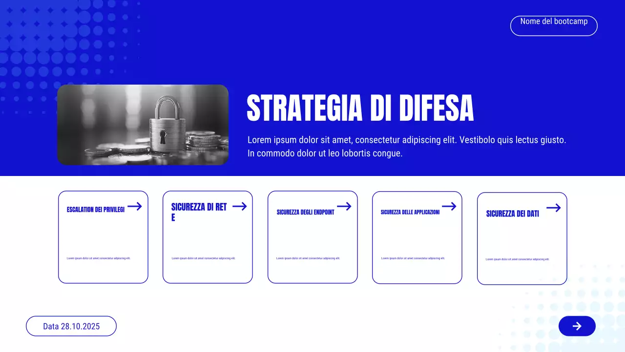 Presentazione dell'invito al corso Blue Modern Cyber ​​Safety