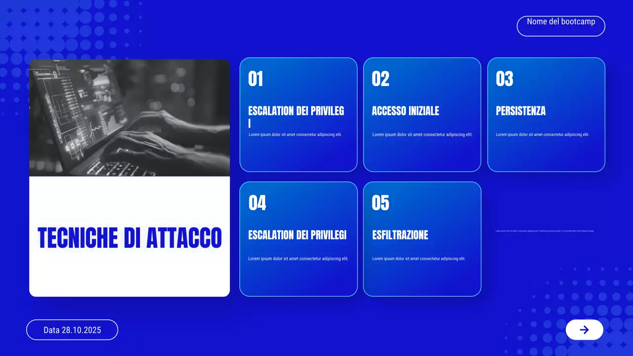 Presentazione dell'invito al corso Blue Modern Cyber ​​Safety