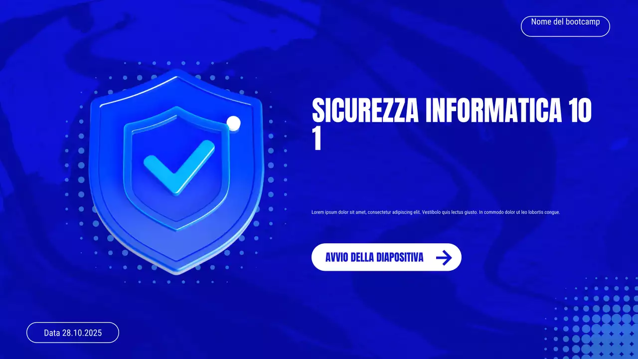 Presentazione dell'invito al corso Blue Modern Cyber ​​Safety