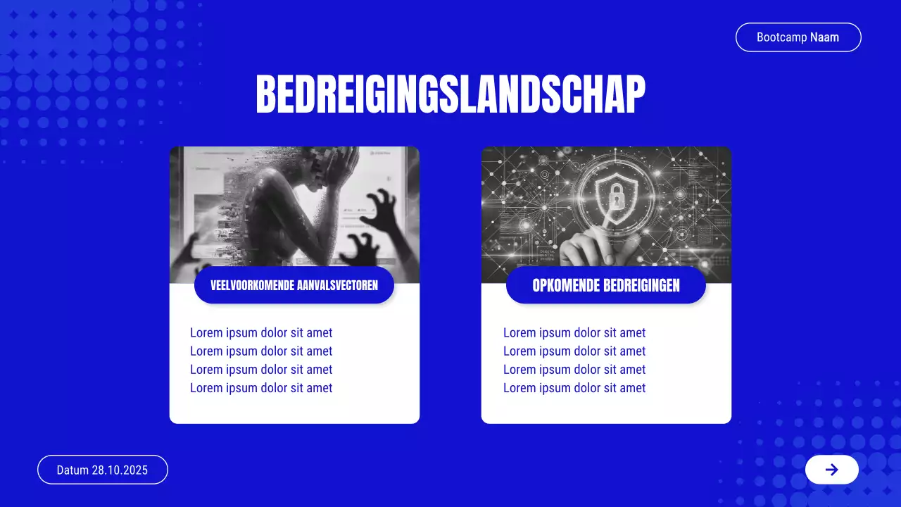 Uitnodigingspresentatie voor de Blue Modern Cyber ​​Safety-cursus