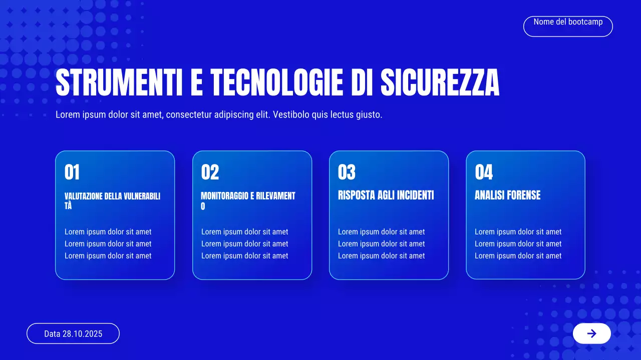 Presentazione dell'invito al corso Blue Modern Cyber ​​Safety