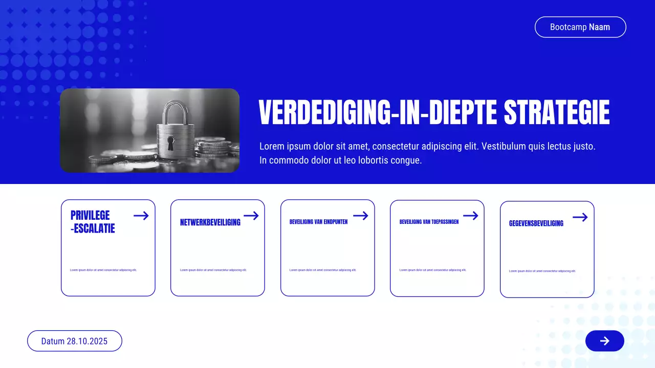 Uitnodigingspresentatie voor de Blue Modern Cyber ​​Safety-cursus