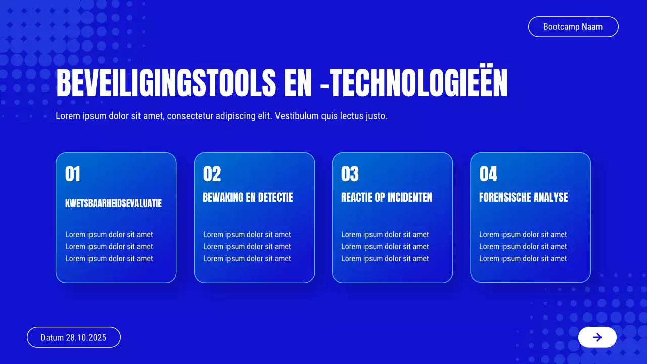 Uitnodigingspresentatie voor de Blue Modern Cyber ​​Safety-cursus