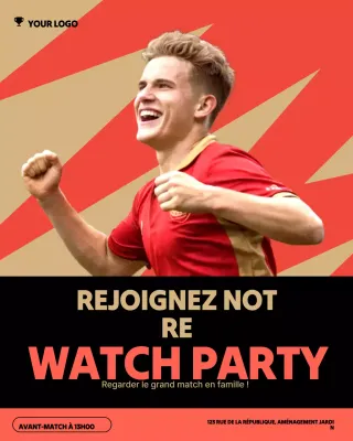 Invitation à un événement sportif moderne sur Instagram