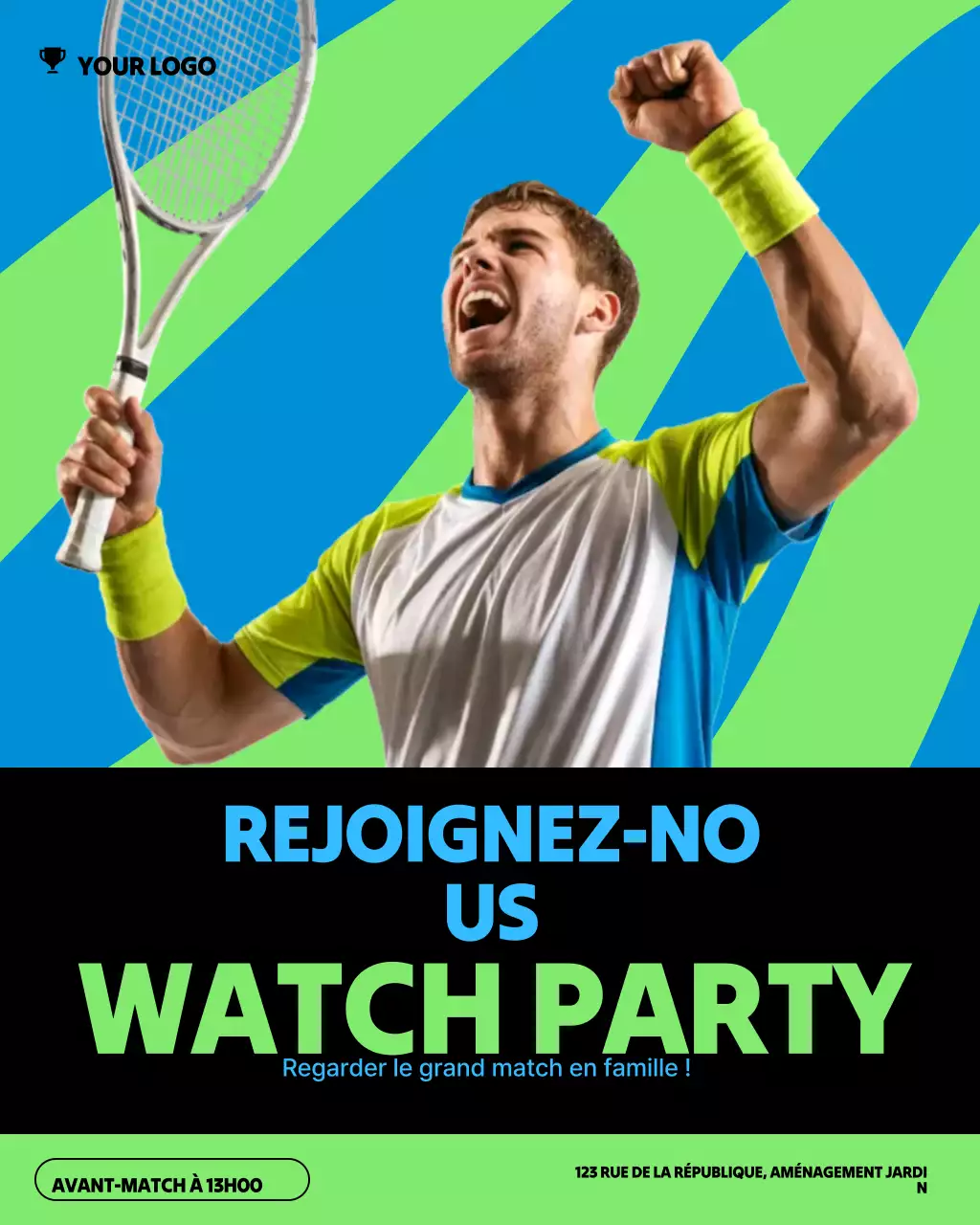 Publication Instagram d'invitation à un sport moderne et vert