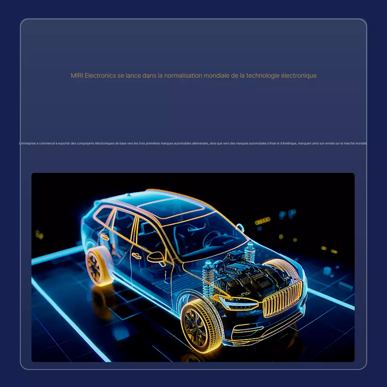 Promotion de la technologie des pièces automobiles bleues simples