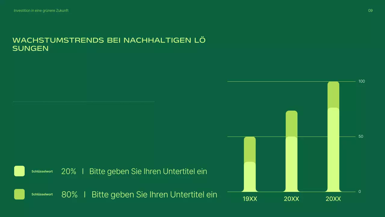 Präsentation zur Förderung von Investitionen in grüne, moderne erneuerbare Energien