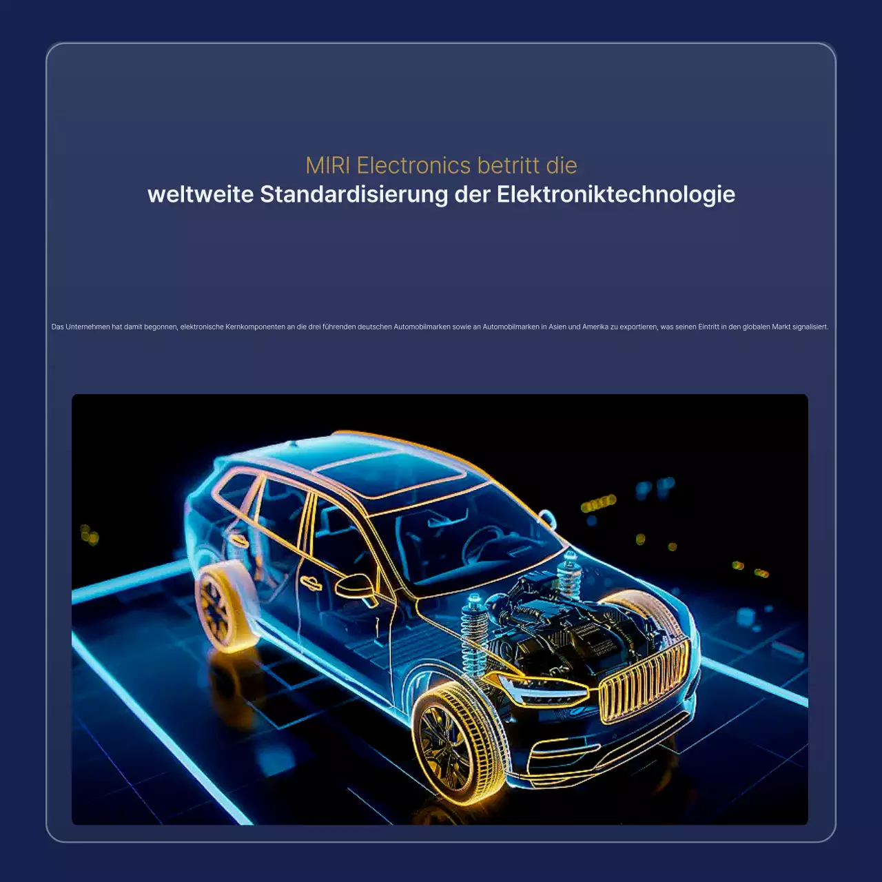 Einfache blaue Werbung für Autoteiletechnologie