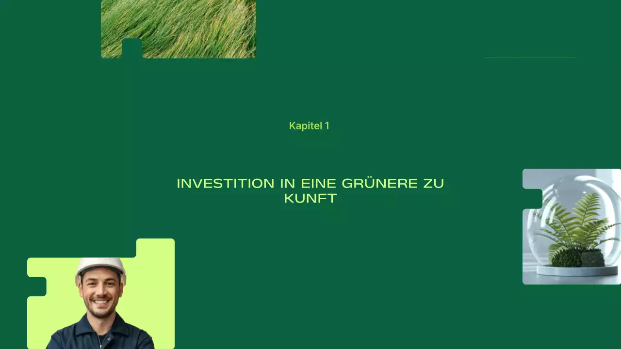 Präsentation zur Förderung von Investitionen in grüne, moderne erneuerbare Energien