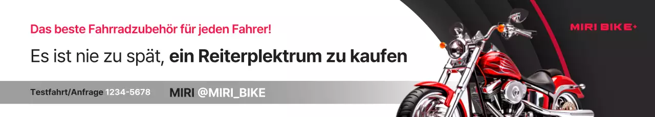 Rote moderne Motorradwerbung