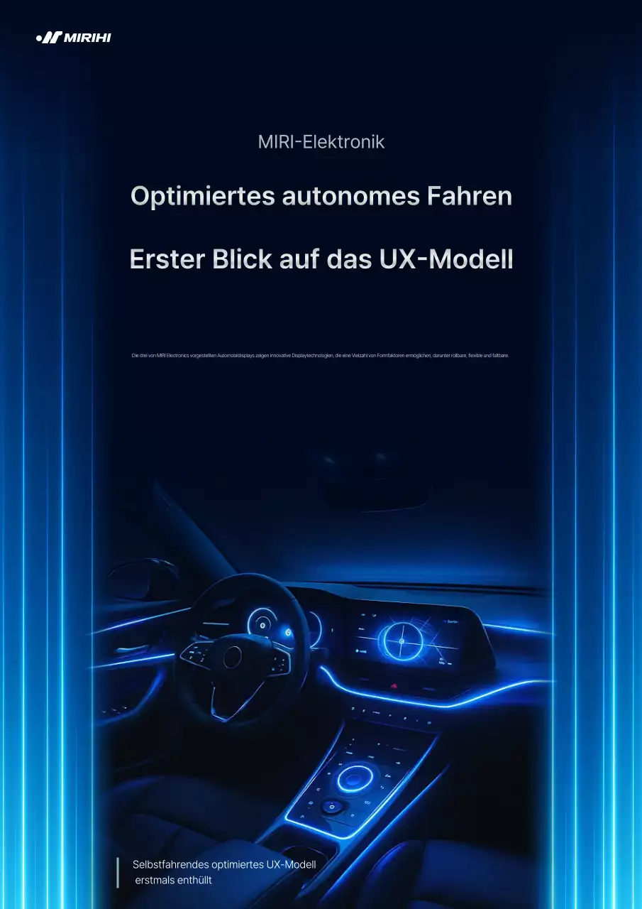 Blue's Werbung für moderne selbstfahrende Autos