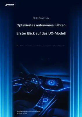 Blue's Werbung für moderne selbstfahrende Autos