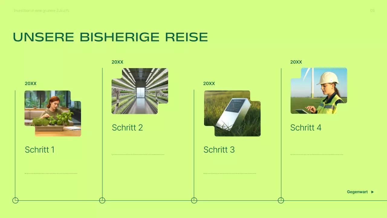 Präsentation zur Förderung von Investitionen in grüne, moderne erneuerbare Energien