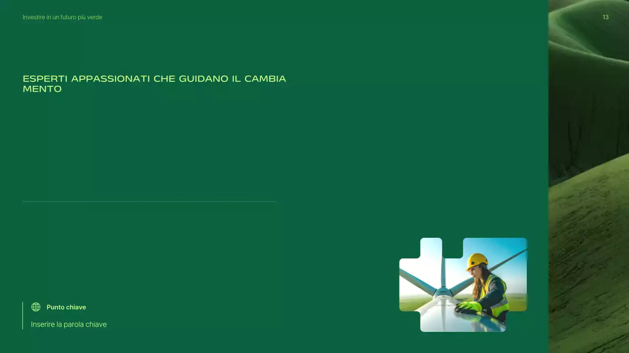 Presentazione sulla promozione degli investimenti in energie rinnovabili moderne e verdi
