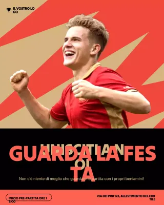 Invito all'evento sportivo moderno rosso su Instagram