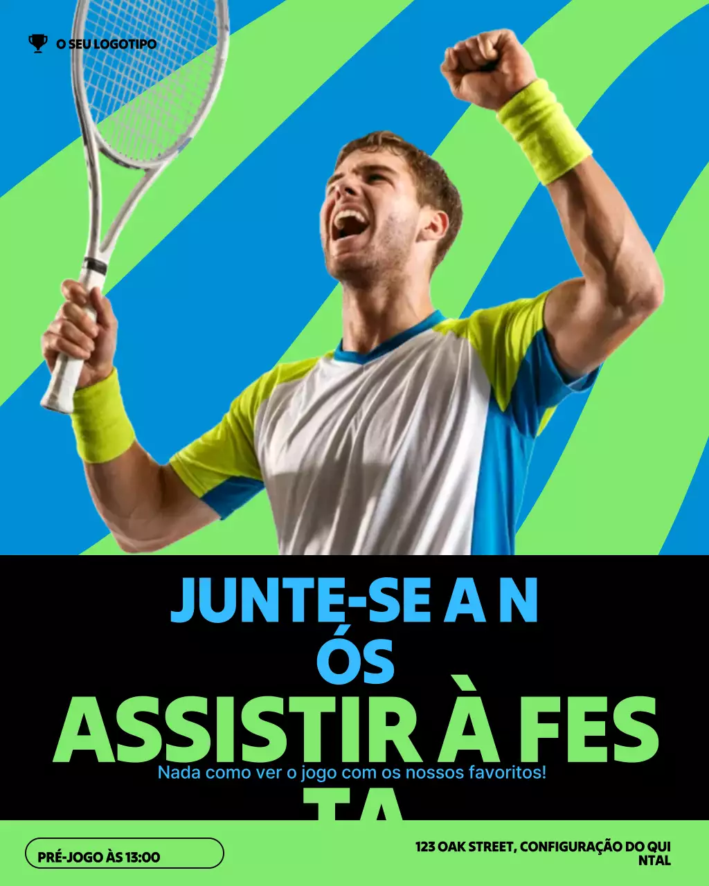 Convite para publicação no Instagram sobre esportes modernos e verdes