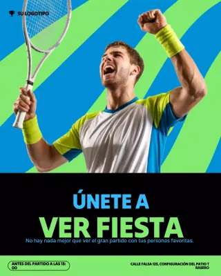 Invitación deportiva moderna y verde para Instagram