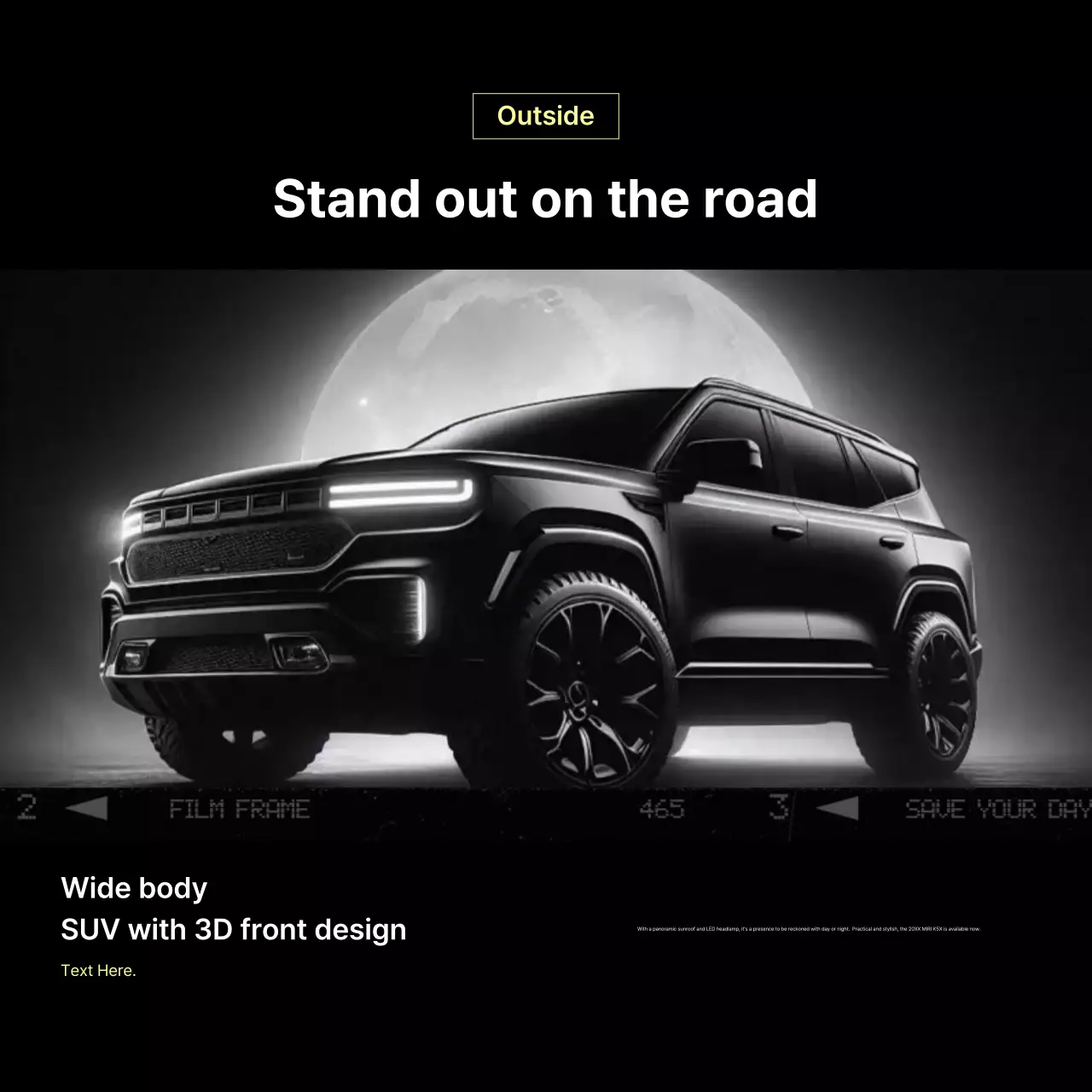 Promoção de carro branco moderno