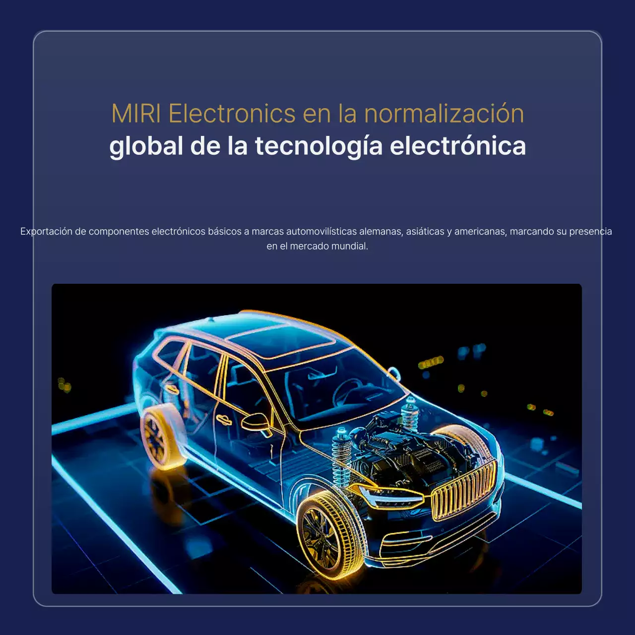 Promoción de tecnología de piezas de automóviles azules simples