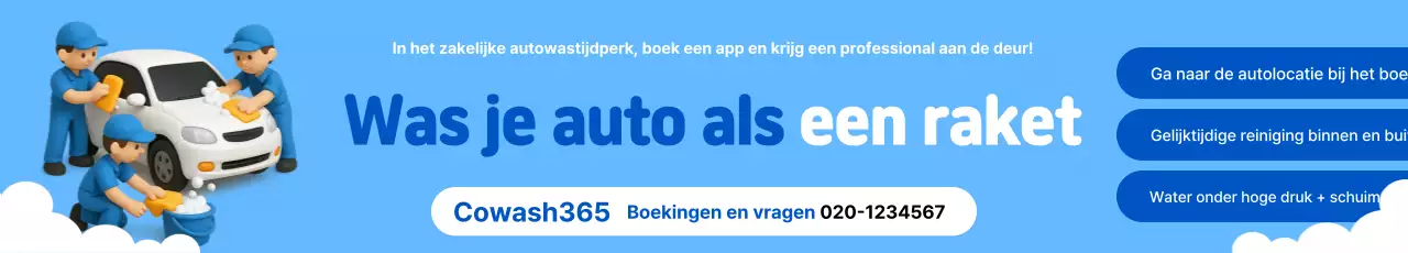 Advertentie voor Blue Simple Car Wash Service