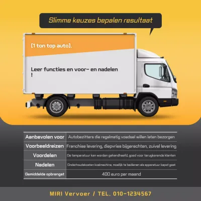 Oranje Modern Transport Advertentie